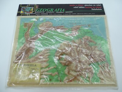 Scientific Relief Map Geography Venezuela Rico Florence New Sealed