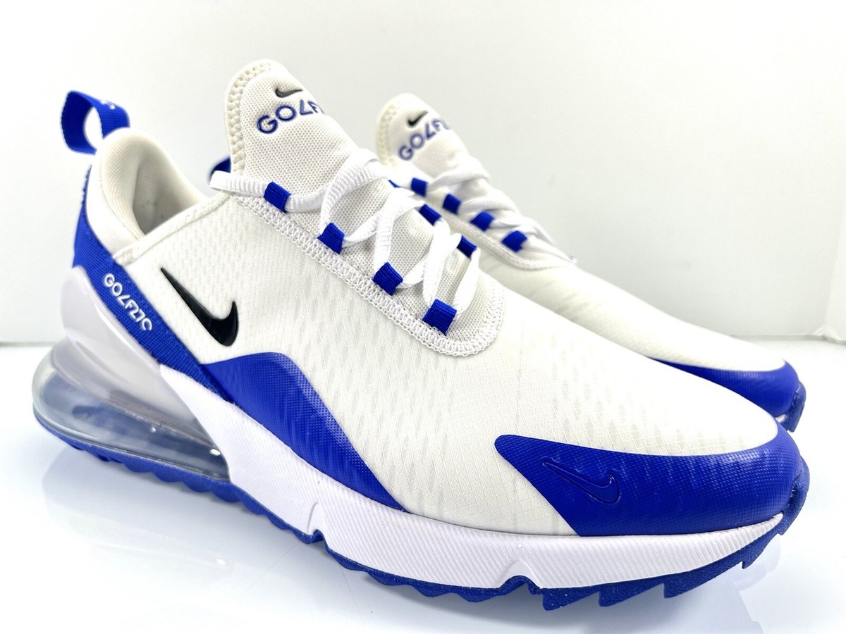 NIKE AIR MAX 270 GOLF WHITE RACER BLUE PURE PLATINUM BLACK CK6483