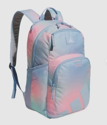 Adidas Midway Youth Soft Shell Backpack Blue and Pink Fits 15  Laptop NWT