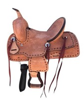 Western Horse Saddle Wade Tree A Fork Work Leather Ranch Roping Trail Tack