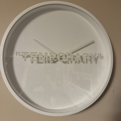 Virgil Abloh x IKEA MARKERAD Temporary Wall Clock Off-White | eBay
