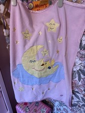 Baby born Zapf Creation vintage retro rare find pink & blue moon comfort blanket