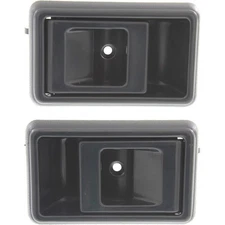 Black Inner Interior Inside Door Handle Pair Set for Toyota Corolla Pickup Truck