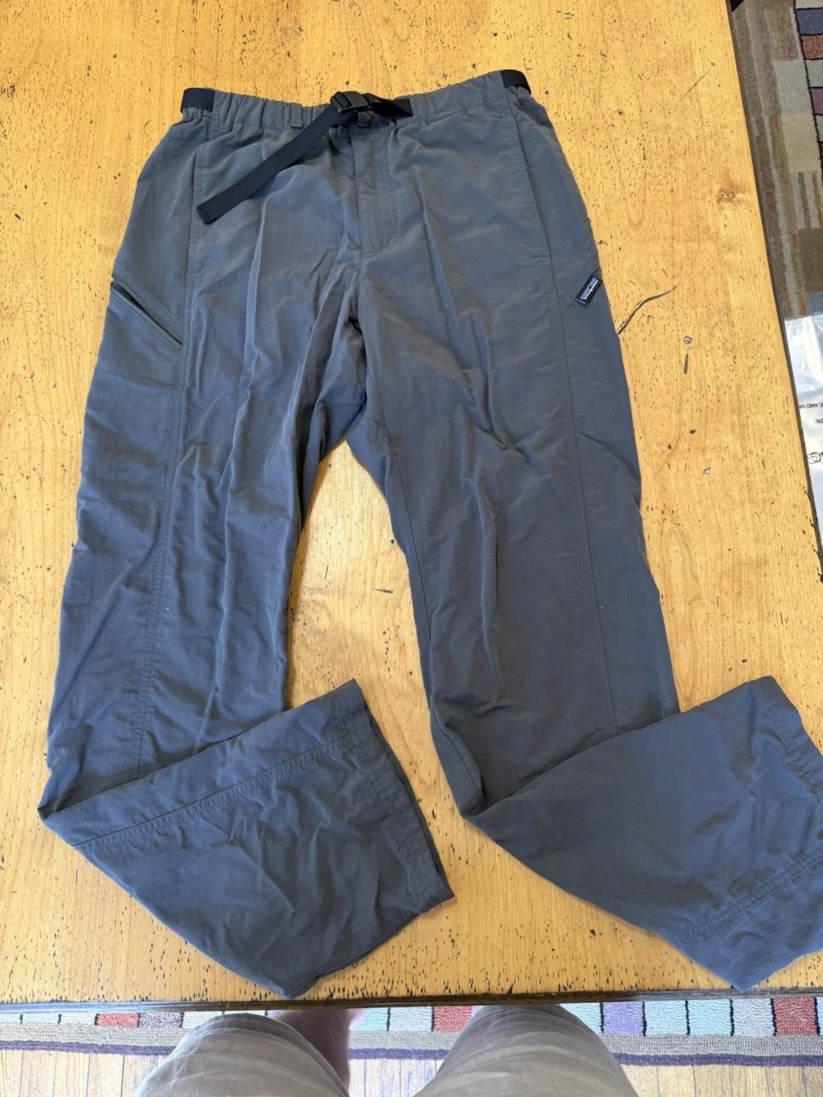 Patagonia Rock Pants Men's Small Gray Nylon Performance Outdoors Climbing