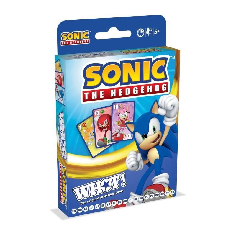 Whot! Sonic the Hedgehog Jeu de Cartes Société Éducatif Amusant Winning Moves