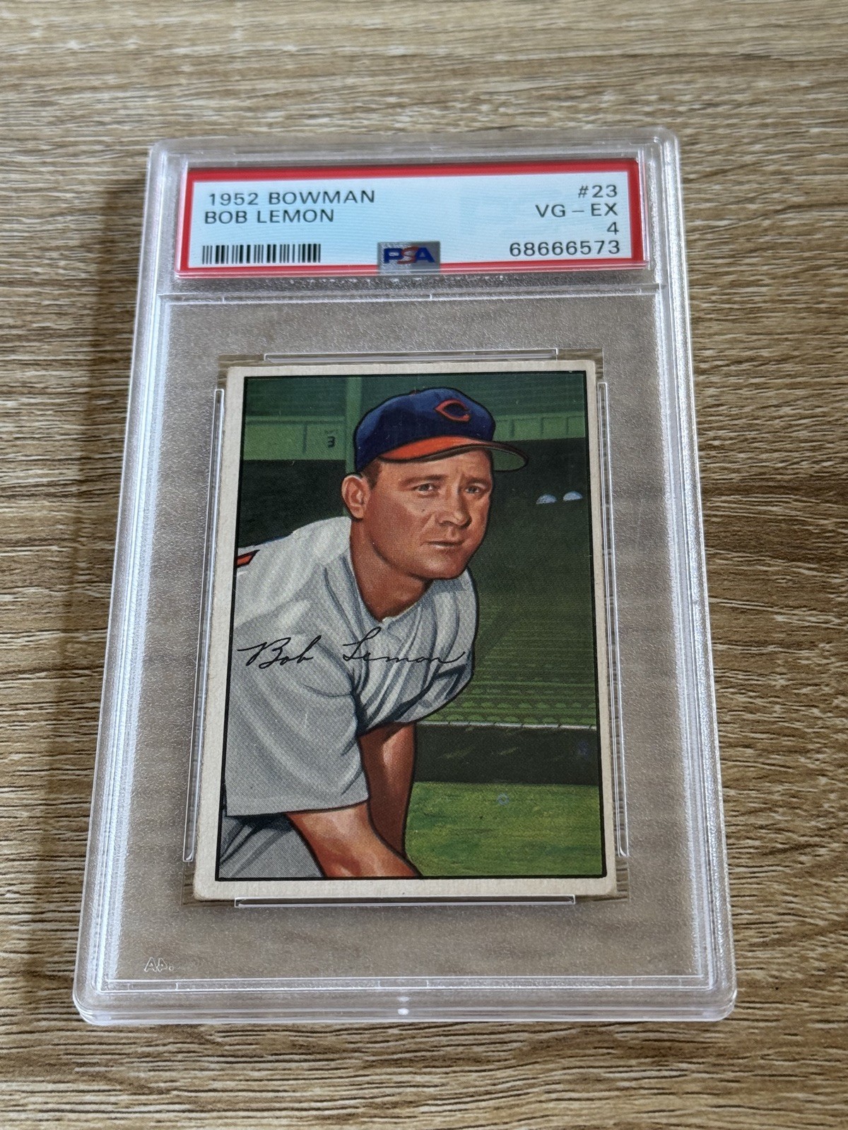 1952 Bowman #23 Bob Lemon HOF Indians PSA 4 VG-EX
