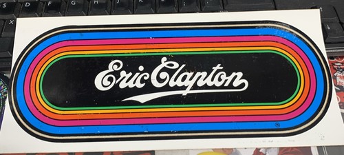 Rare Eric Clapton  80’s Vintage  KLOS 95.5 Rainbow Sticker LA Radio station