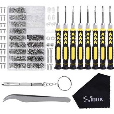 Brillenreparaturset 8 in 1 Schraubendreher Nasenpads Sonnenbrillen Uhr Reparatur