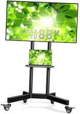 Rolling TV Stand, Mobile TV Stand on Wheels for 32-85 Inch Screens up to 132
