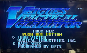 Working! Veigues Tactical Gladiator TurboGrafx-16, 1990 Original Case No manual