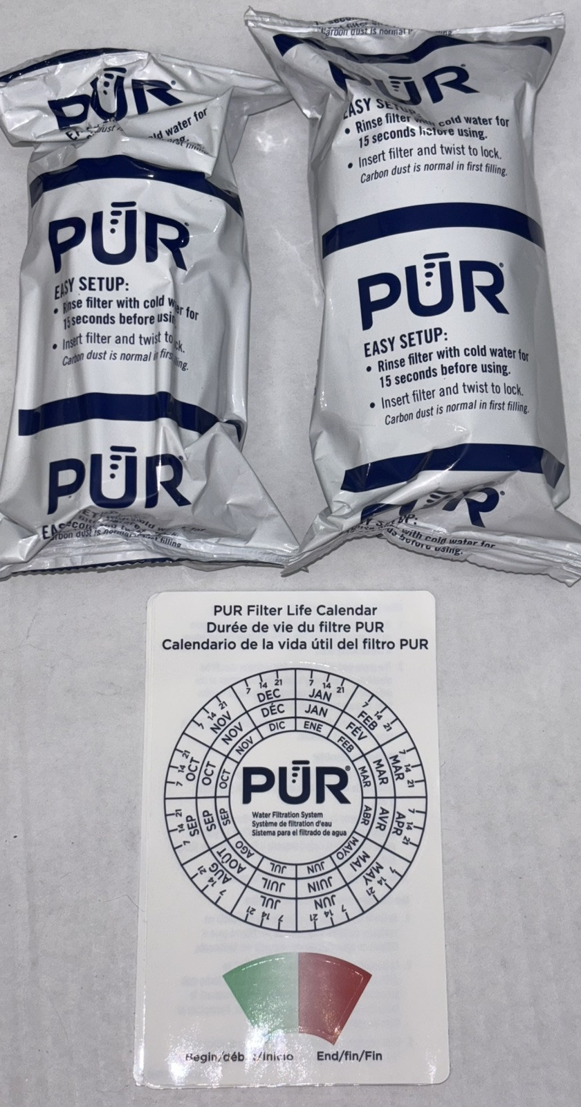 LOT OF 2 Genuine PUR Max Ion Pitcher Replacement Basic Water