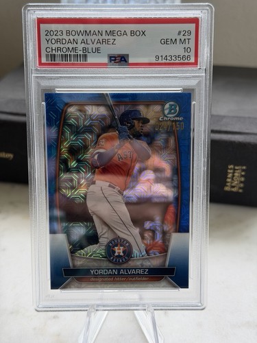 2023 Bowman Chrome Blue Mojo Yordan Alvarez PSA 10 /150 PSA 10 #29 Houston 🔥💎