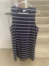 Ladies Gap Sleeveless T-Shirt Dress Size Large Navy Blue