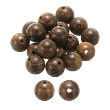 100pcs 8mm Golden Sandalwood Round Polished Wooden Loose Beads for Craft