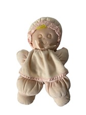 Eden Soft Baby Doll Plush Sleeping Eyes Lovey Velour Pink Squishy Satin Vintage