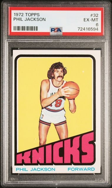 1972 Topps Phil Jackson #32 PSA 6 EX-MT New York Knicks Rookie Card HOF