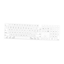 Silicone Keyboard Cover Skin for Magic Keyboard with Touch ID and Numeric White