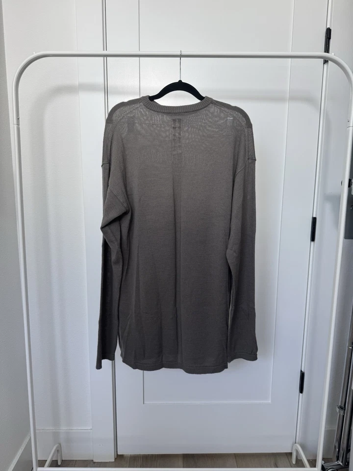 Suéter de lana Rick Owens Tommy de gran tamaño para hombre talla única Dust Lido SS 24 Foto 2 de 4