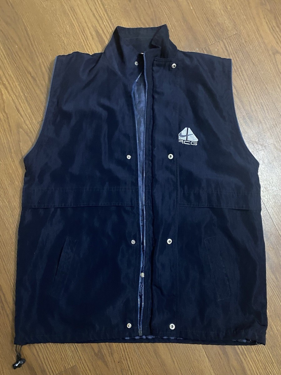 Vintage 90's Nike ACG All Conditions Gear Vest, Navy Blue, See