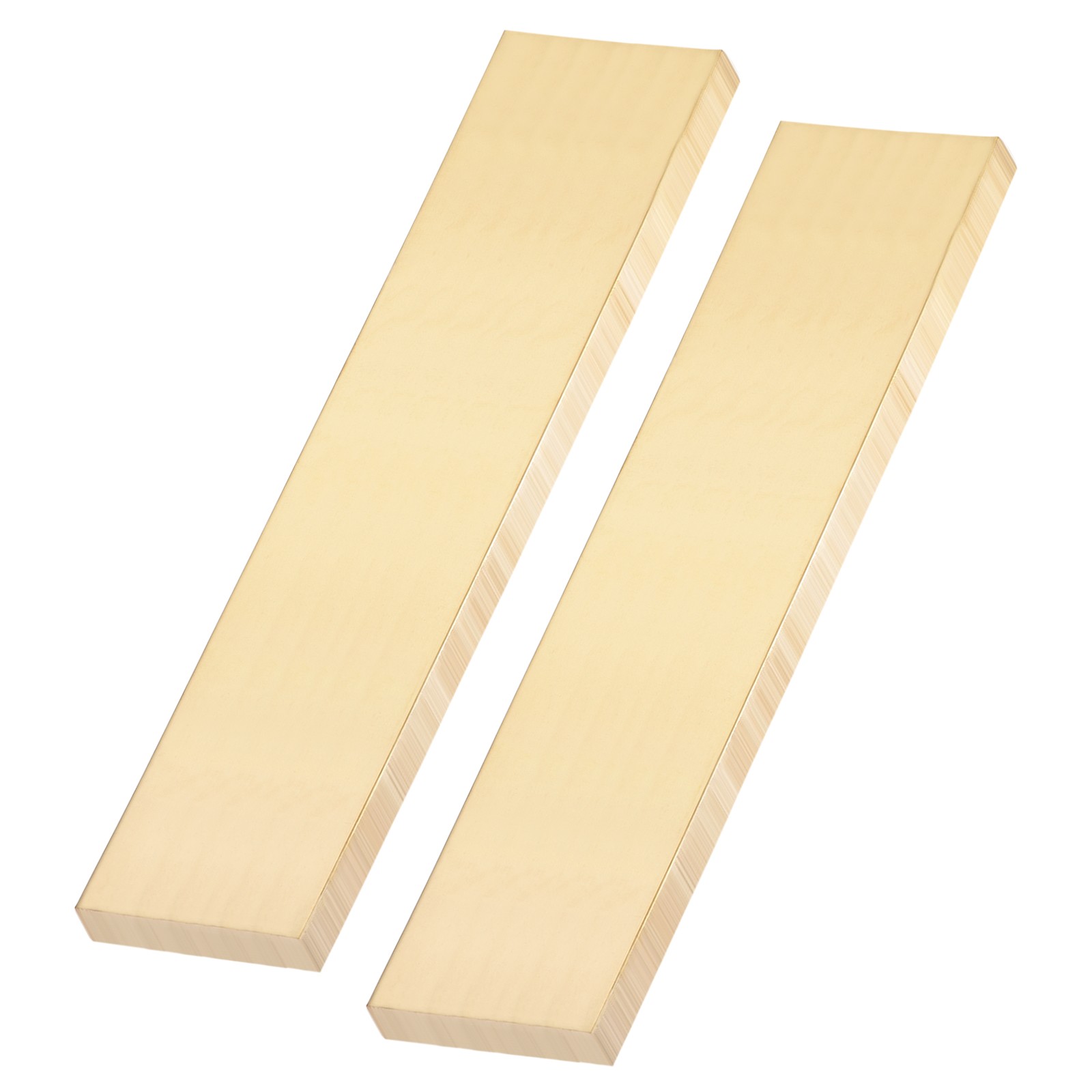 2 Pcs Brass Flat Bar Stock, 0.98