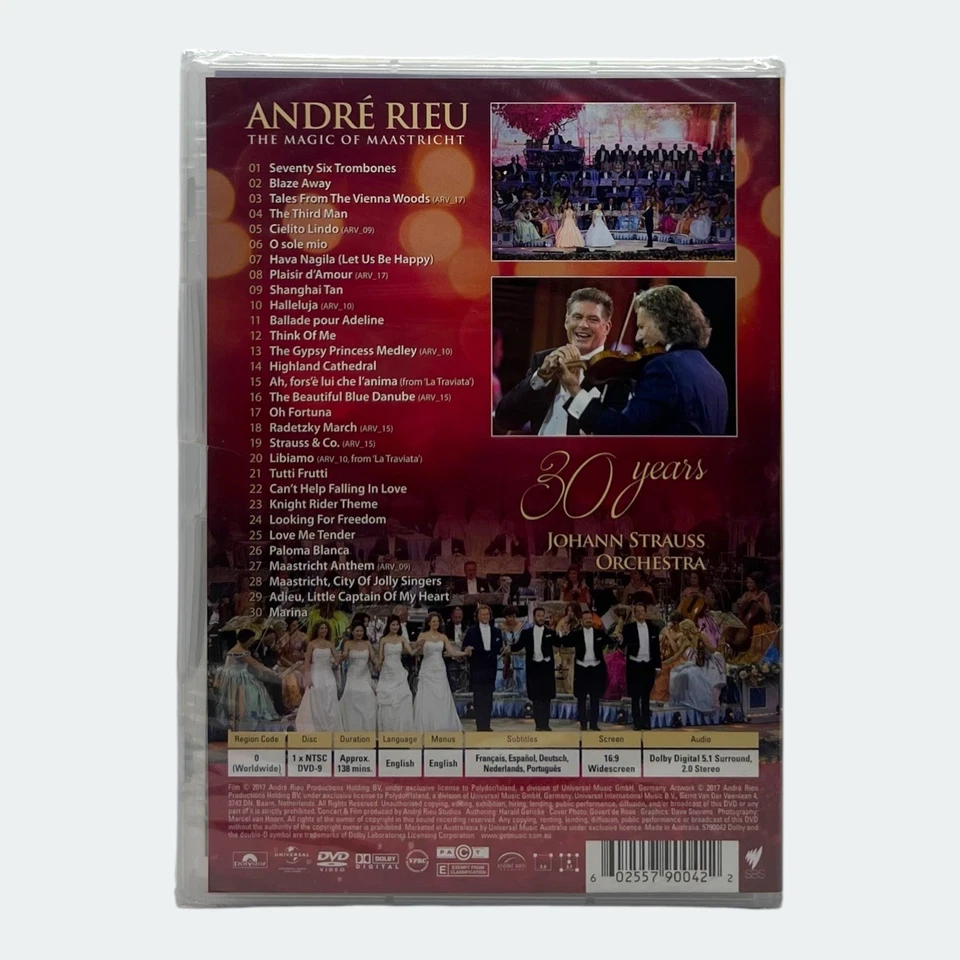 Andre Rieu 5x Universal DVD Bundle (Region ALL, NTSC) - Brand New & Sealed - Image 4 of 4