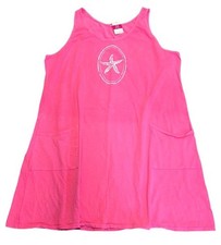 Fresh Produce 2x cosmos pink drape starfish $75 cotton jersey tank dress nwt