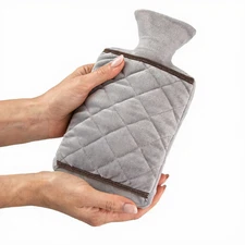 Extra Thick Durable Hot Water Bottle with Plush Cover - For Warmth & Pain Relief