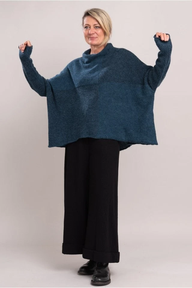 Suéter Pullover Rundholz Grande Lagenlook Tejido Mezcla Lana Talla S Foto 3 de 4