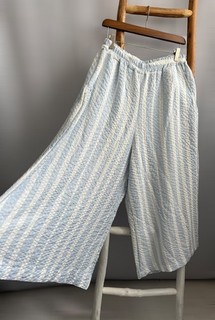 COVER UP Amazing 2 Way Textured Viscose Blend Striped Trousers SZ 4 30 to 46" W