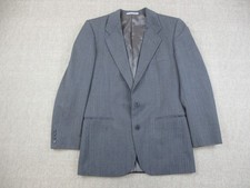 VTG Yves Saint Laurent YSL Suit Jacket Mens 38S Grey Pinstripe Blazer France