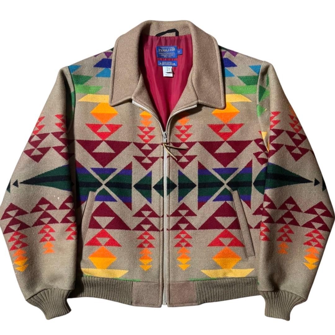 Pendleton Vintage USA Made Native Pattern Wool Bl… - image 1