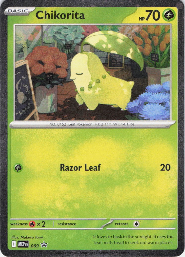 Chikorita Mega Evolution Promos 069 Cosmos Holo Pokemon TCG NM