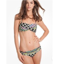 NWT $152 Trina Turk KON TIKI Sz 6 Bandeau & Sz 8 Shirred Hipster Bottom