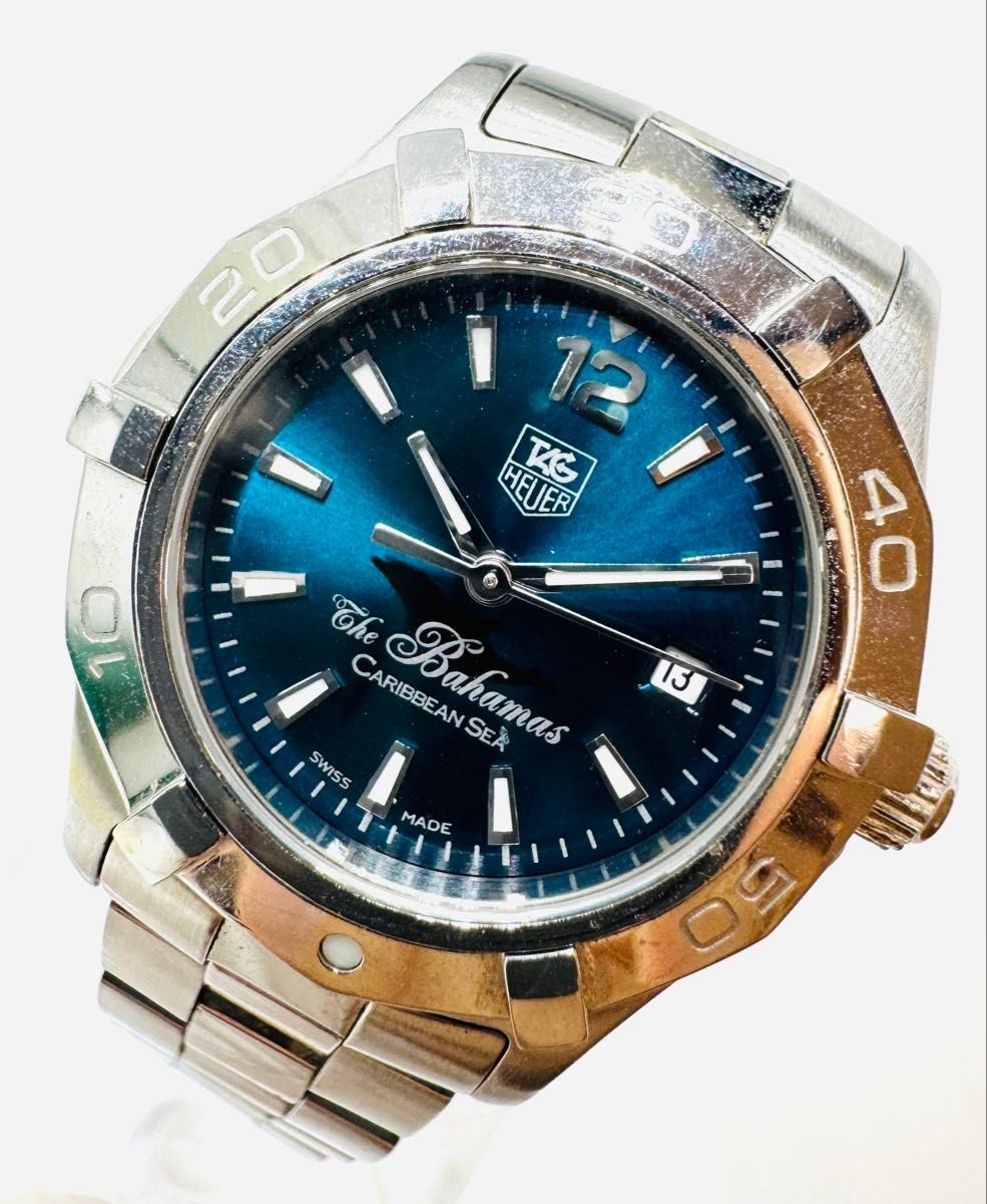 TAG Heuer Aquaracer WAF141R Blue Dial Date Limited Edition Bahamas Caribbean Sea