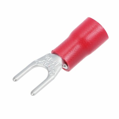 50Pcs SV3.5-5 Insulated Fork Spade Electrical Crimp Terminal 14-12AWG Red  KD *r