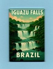 IGUAZU FALLS BRAZIL TRAVEL POSTER *2X3 FRIDGE MAGNET* WORLD VACATION S AMERICA