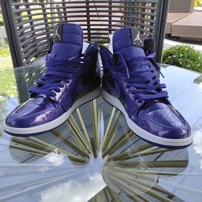 Nike Air Jordan 1 Retro High Deep Royal Patent Leather Shoes 332550-420 Size 9