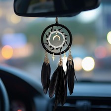 Dream Catchers for Car Small Moon Cather Rear View Mirror Hanging Decor Charms