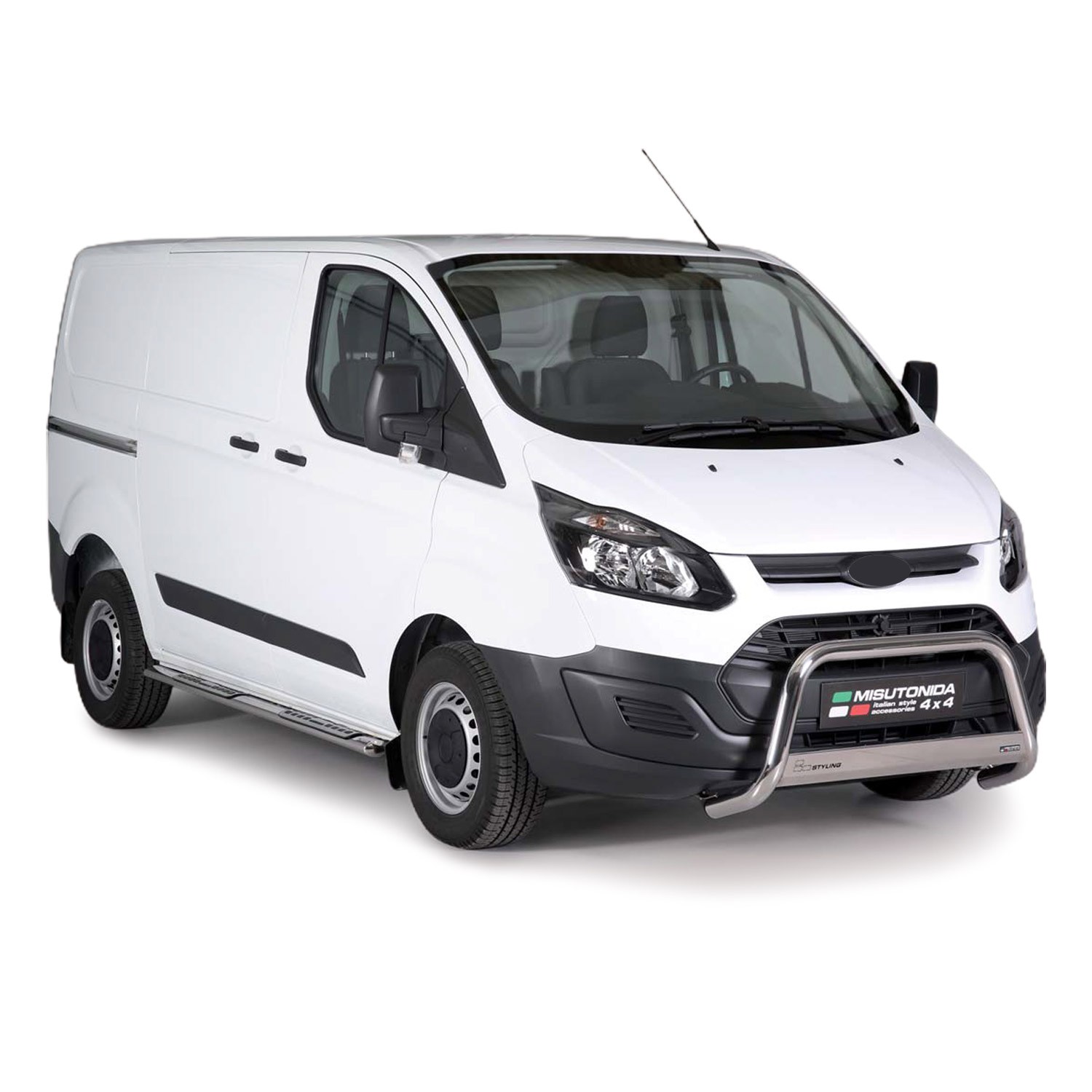 Pare-buffle Ford Transit Custom L1 L2 2012-2017 tube acier gris protection pare-chocs avant