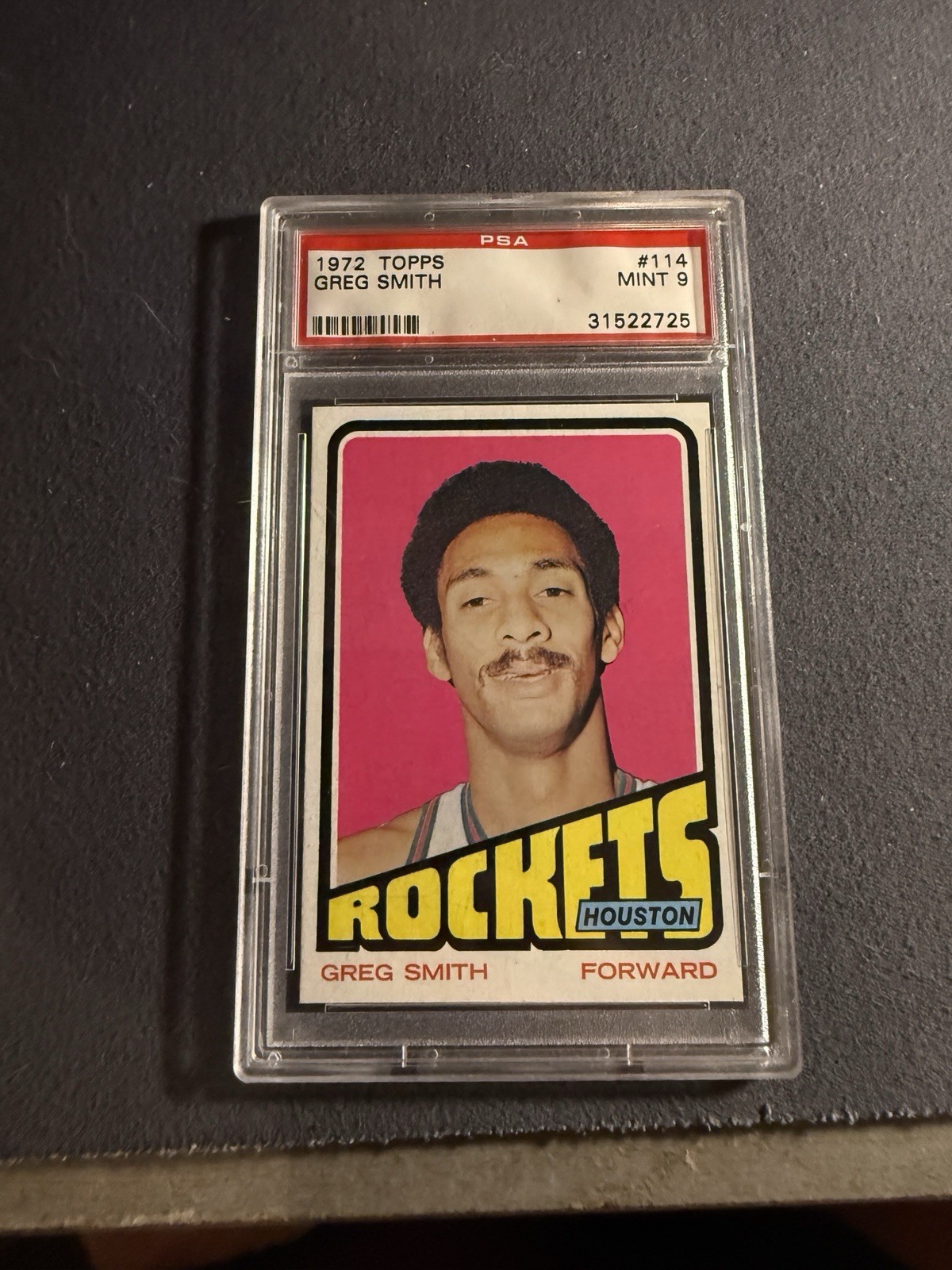 1972 Topps Greg Smith #114 Houston Rockets PSA 9 MINT Vintage Basketball