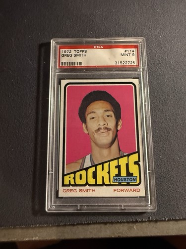 1972 Topps Greg Smith #114 Houston Rockets PSA 9 MINT Vintage Basketball