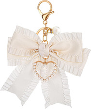 Bow Purse Keychain Charm Bow Keychain Bag Charms for Women, Bow Keychain Pearl