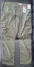New 2X Wrangler Five Star Regular Taper Leg Cargo Pants Beige Olive 40X32