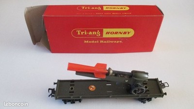  HORNBY TRIANG Spur HO Raketenwerferwagen mit Karton R 216 GUT ANZEIGE LESEN