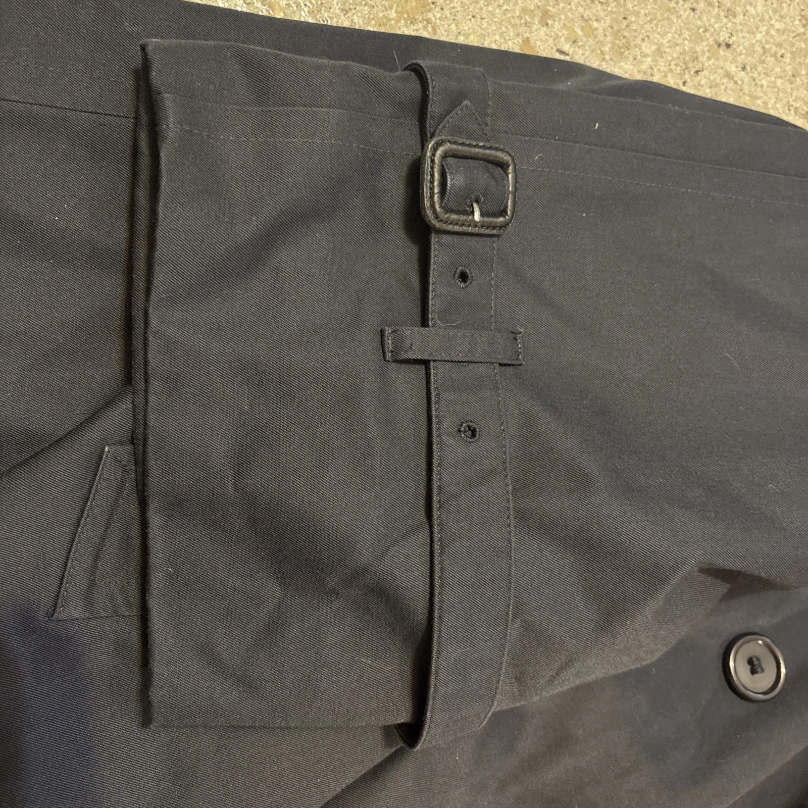 Burberrys Double Breasted Navy Blue Men's Trench Coat Superb Size 50 Long image 9