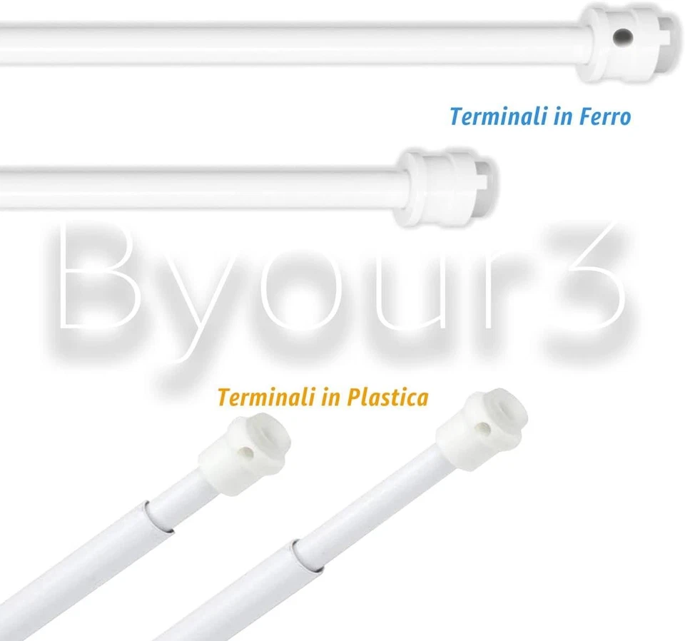 - Coppia Bastoni a Pressione per Porta Finestra NUOVA GENERAZIONE Bacchette Este - Immagine 4 di 4