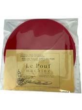Le Pouf Machine Nylon Tulle Circles Floral Craft 15 Pcs 8.74x11.5" Red