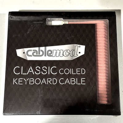 CableMod Pro Coiled Keyboard Cable Orangesicle, USB A to USB Type C, 150cm