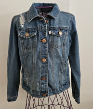 Tommy Bahama Denim Jean Jacket Kids Size 8 Distressed New Without Tag