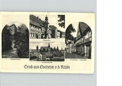 Ostheim Rhoen Rathaus Richtenburg Gasthaus Schwan Kir